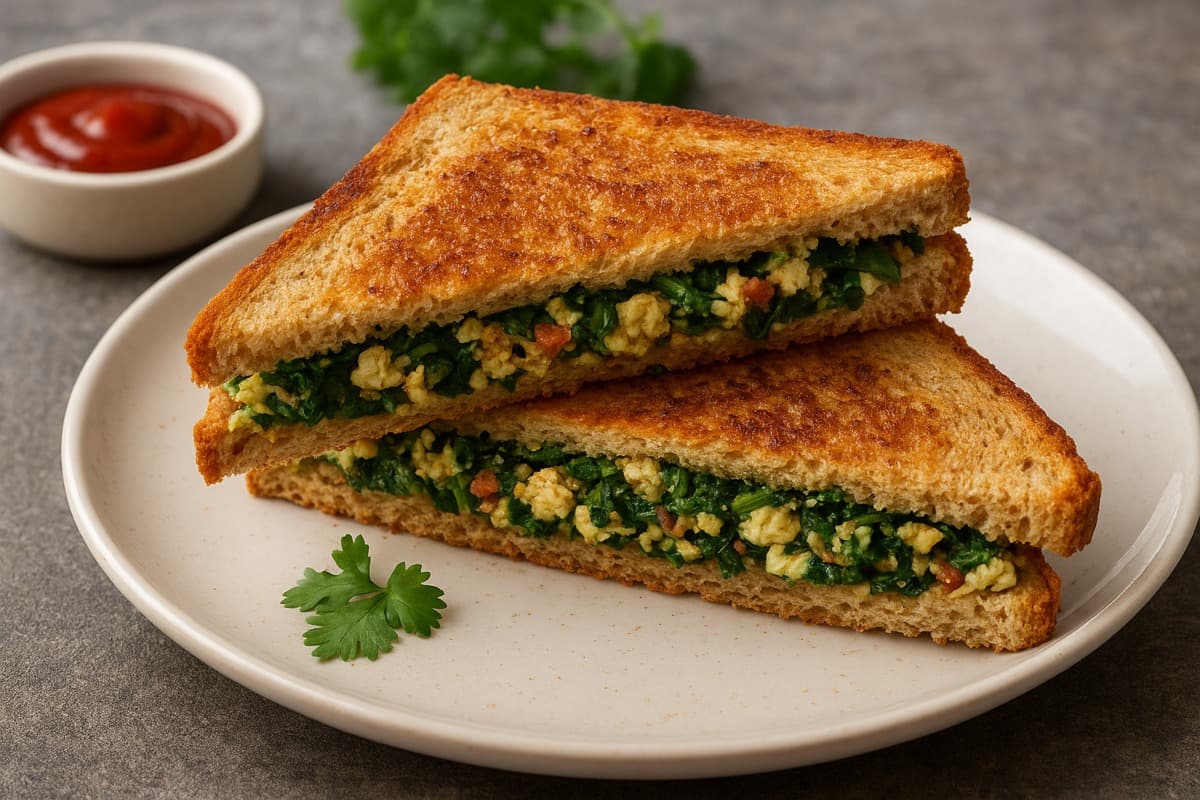 Paneer Palak Sandwich: मुट्ठीभर इंग्रीडिएंट्स से मिनटों में बनाएं पनीर पालक सैंडविच, ब्रेकफास्ट और टिफिन के लिए परफेक्ट हेल्दी ऑप्शन
