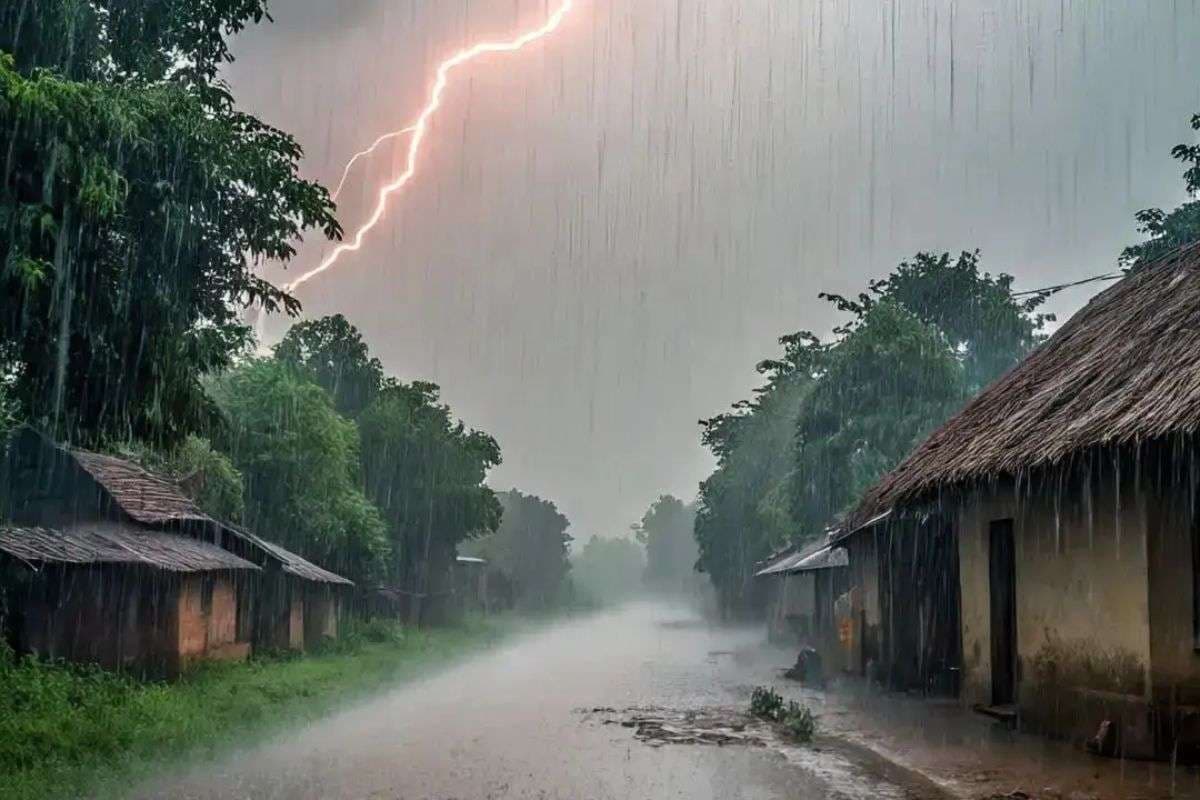 Aaj Bihar Ka Mausam Thunderstorms and heavy rain today with lightning alert