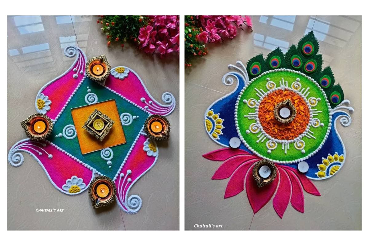 Beautiful Rangoli Designs for Office: ऑफिस को दे एकदम दिवाली वाली वाइब – बनाएं ये 5 खूबसूरत रंगोली डिजाइन