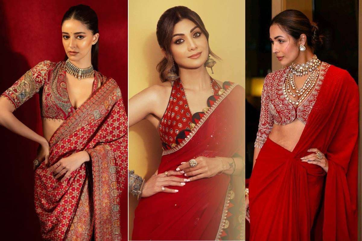 Red Blouse Design: शिल्पा से मलाइका तक इन रेड ब्लाउज डिजाइन्स से पाएं बॉलीवुड जैसा ग्लैमरस लुक