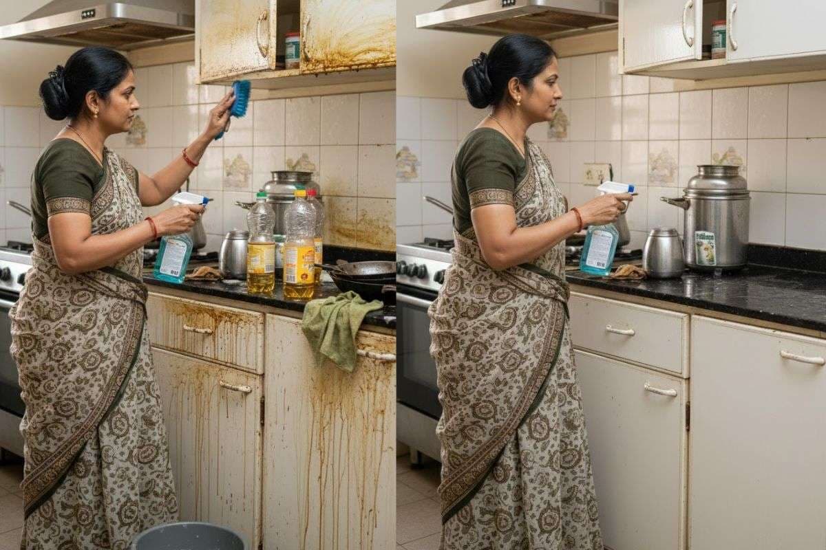 How To Clean Kitchen Cabinet For Diwali: दिवाली से पहले किचन कैबिनेट को बनाएं चमकदार, इन आसान घरेलू नुस्खों से दूर करें जिद्दी दाग और चिकनाई 