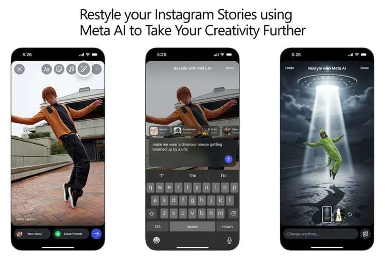 Instagram पर आया धांसू AI अपडेट, अब बस टाइप करते ही Meta अपने आप बदल देगा स्टोरी की फोटो-वीडियो