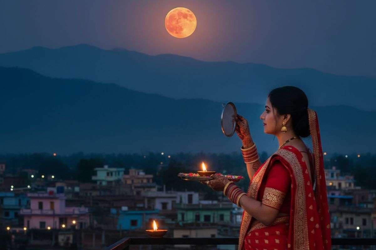 Karwa Chauth Moon rise time 2025
