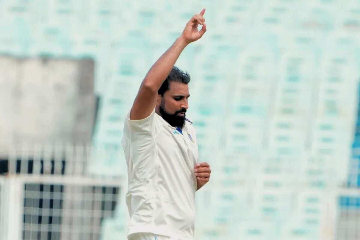 Mohammed Shami during Bengal vs Gujarat in Ranji Trophy