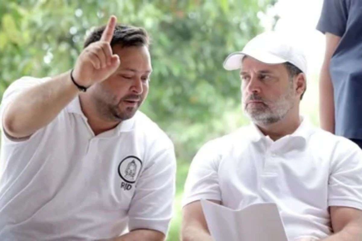 Rahul Gandhi and Tejashwi Yadav Rahul Gandhi and Tejashwi Yadav