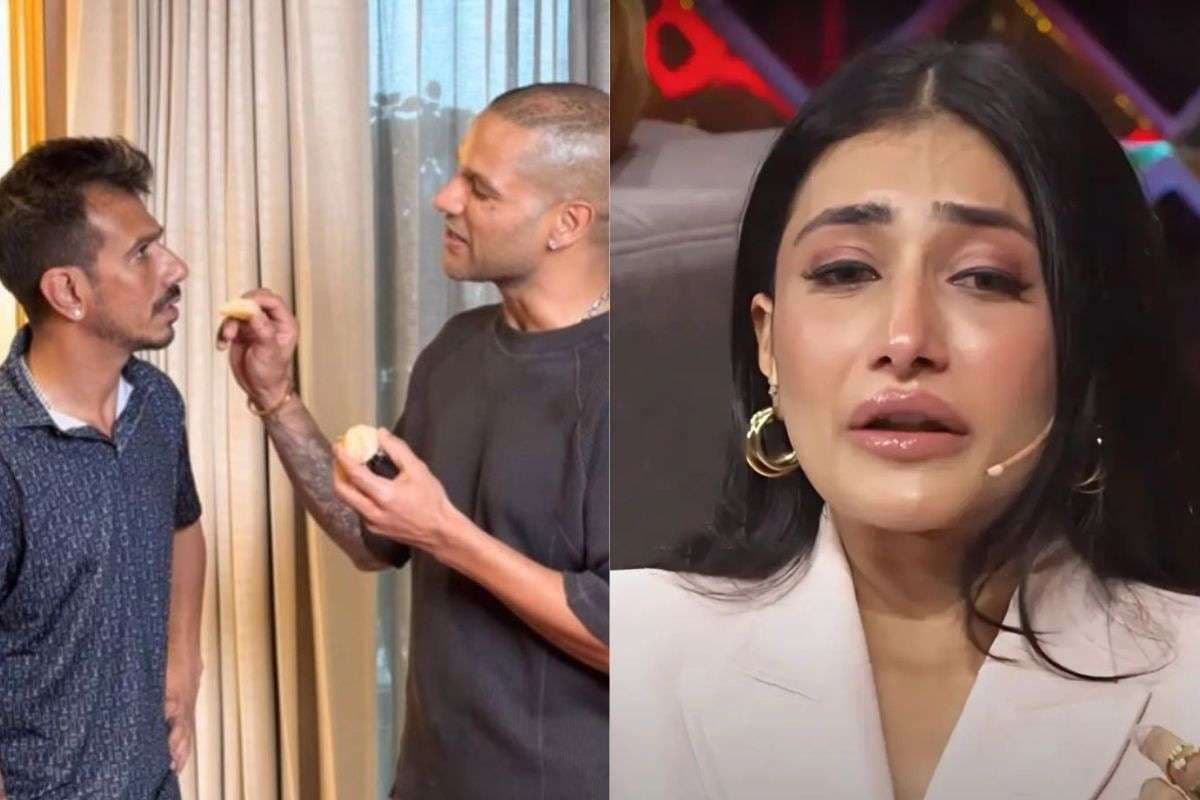 Shikhar Dhawan Yuzvendra Chahal and Dhanshree Verma