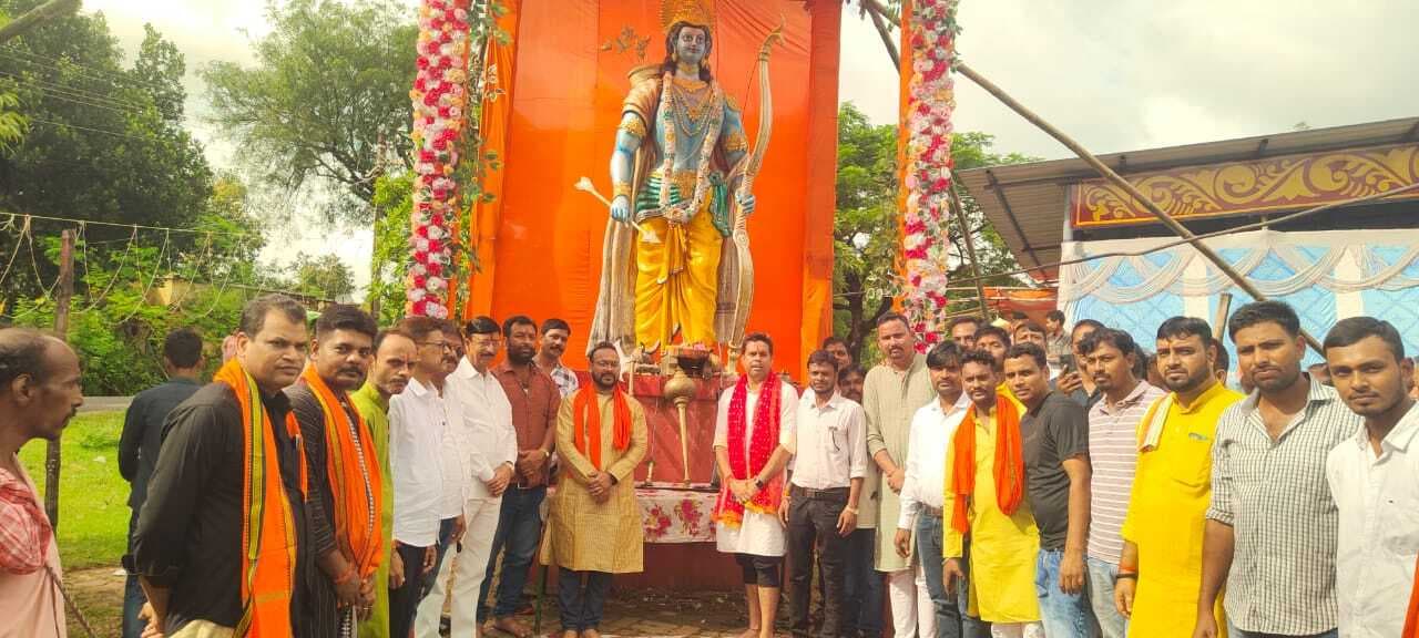 Dhanbad News: रांगामाटी में श्रीराम मंदिर का हुआ भूमि पूजन