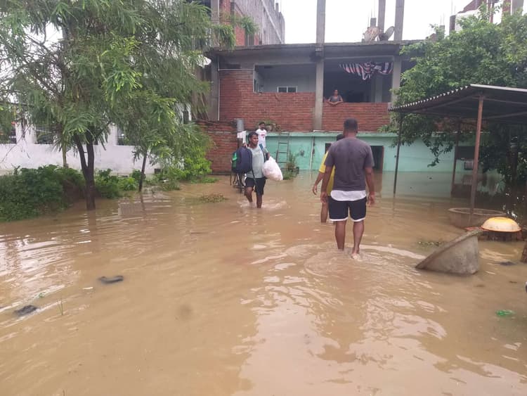 Sasaram News : काव नदी उफनायी, जमुहार पंचायत के कई गांव जलमग्न