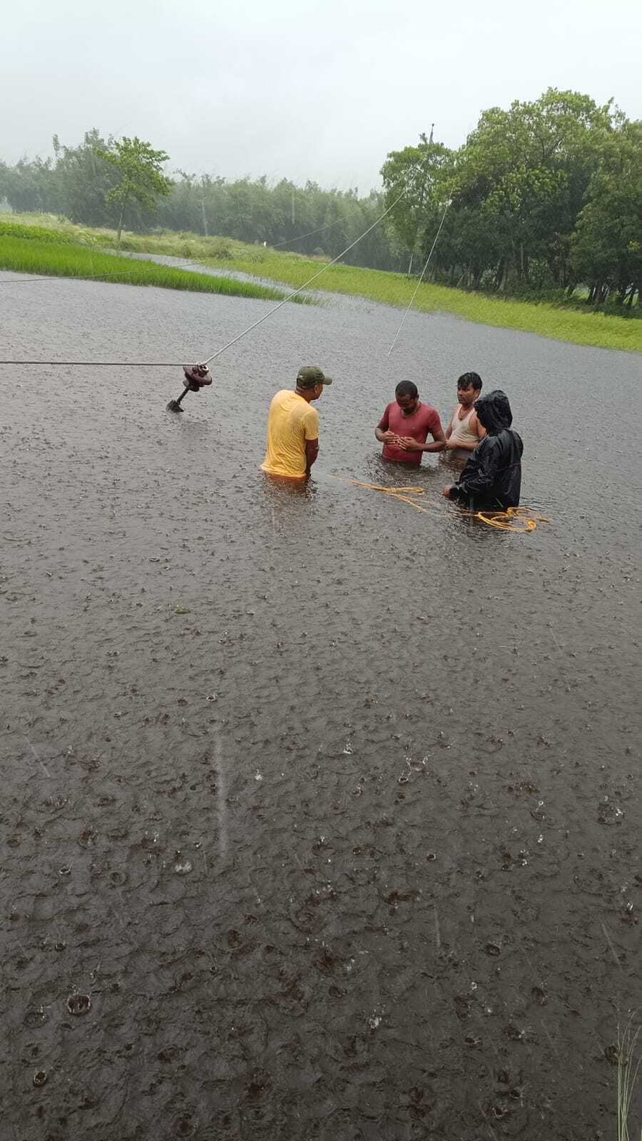 भारी बारिश से 33 केवी हरदी लाइन बाधित, कई इलाकों की बिजली आपूर्ति ठप