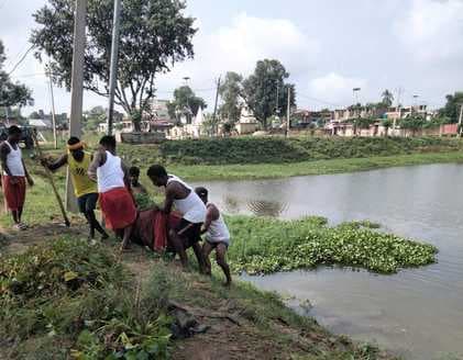 महागामा में आस्था का महापर्व छठ की तैयारियां तेज