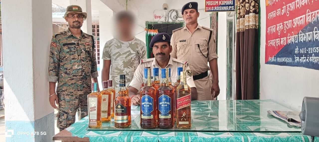 पिकअप से 199.635 लीटर शराब बरामद, मधेपुरा का तस्कर गिरफ्तार