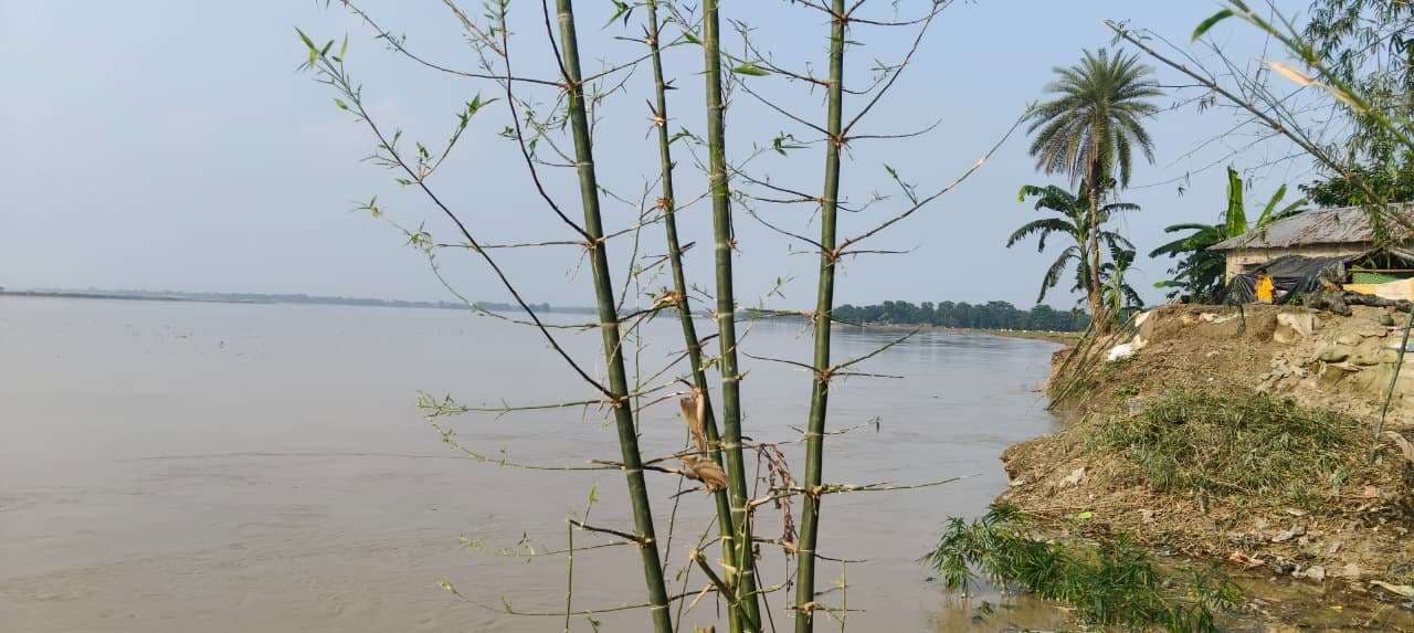 महानंदा नदी से भीषण कटाव, रतजगा कर रहे लोग