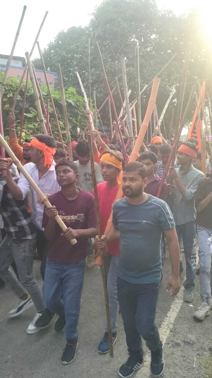 महावीरी अखाड़े में प्रभु श्रीराम व बजरंग बली का वृंदावन पंचायत में हुआ जयघोष