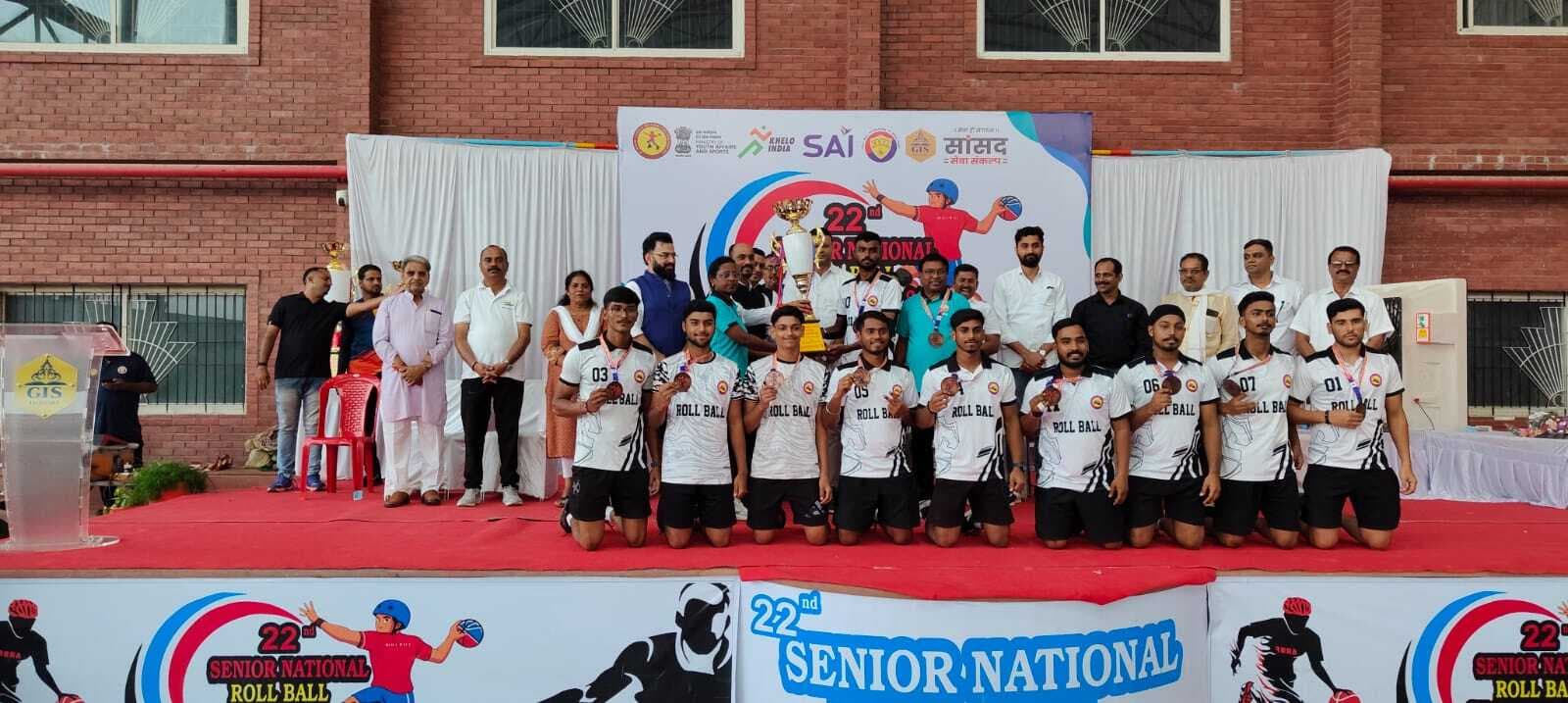 Jharkhand rollball team got third position in senior national: झारखंड पुरुष रोलबॉल टीम को मिला तीसरा स्थान