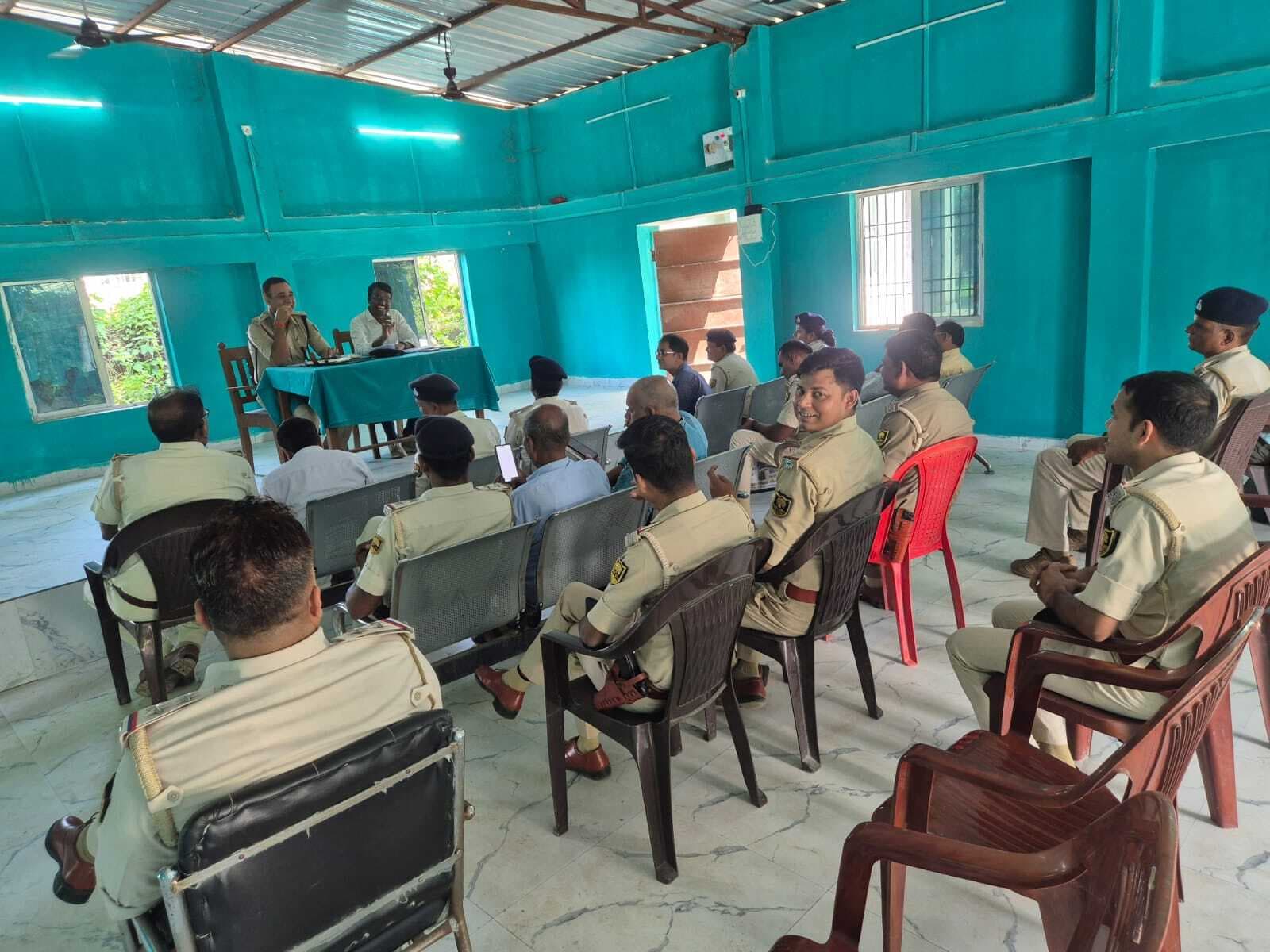 सेक्टर पदाधिकारी व पुलिस पदाधिकारी की हुई संयुक्त बैठक