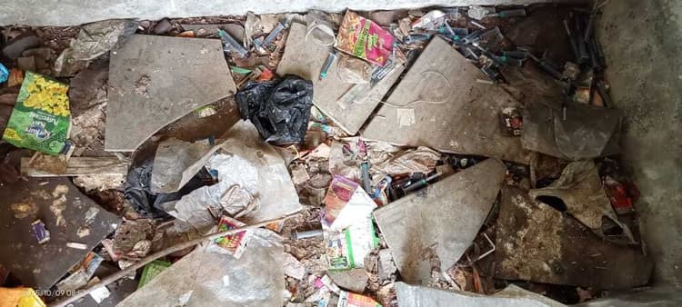 बैंक कॉलोनी स्टेडियम नशेड़ियों का बन रहा है अड्डा