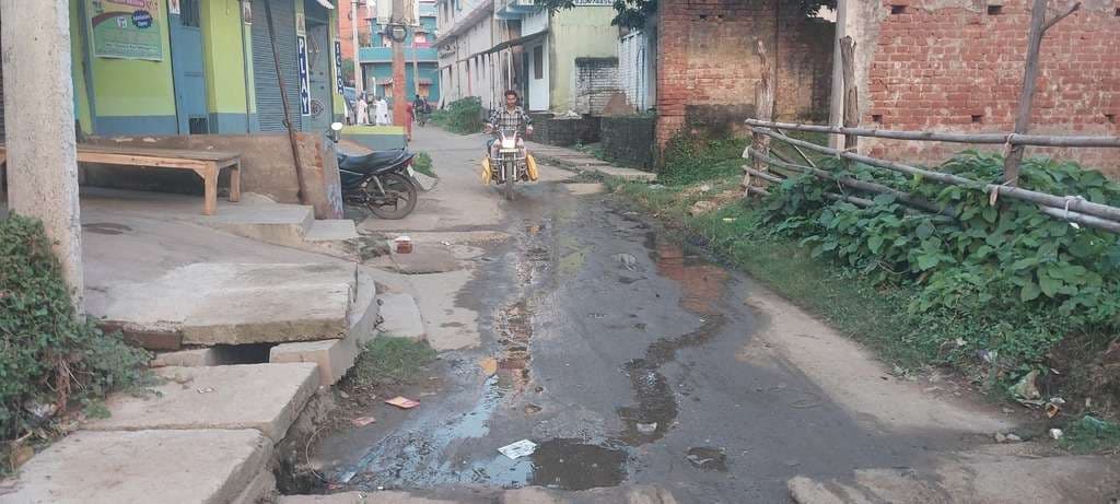 महागामा में नालों की सफाई नहीं, गंदगी और बदबू से लोग परेशान