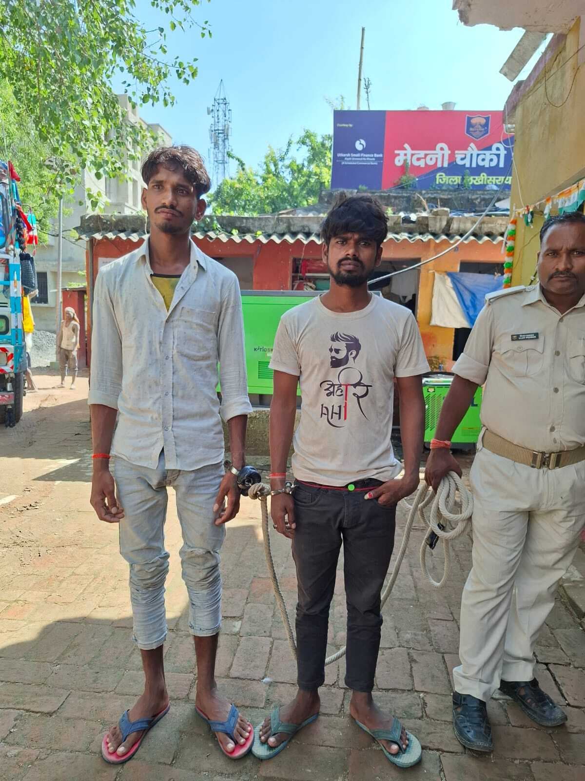 खावा चंद्रटोला से कोर्ट का दो  वारंटी गिरफ्तार, भेजा जेल