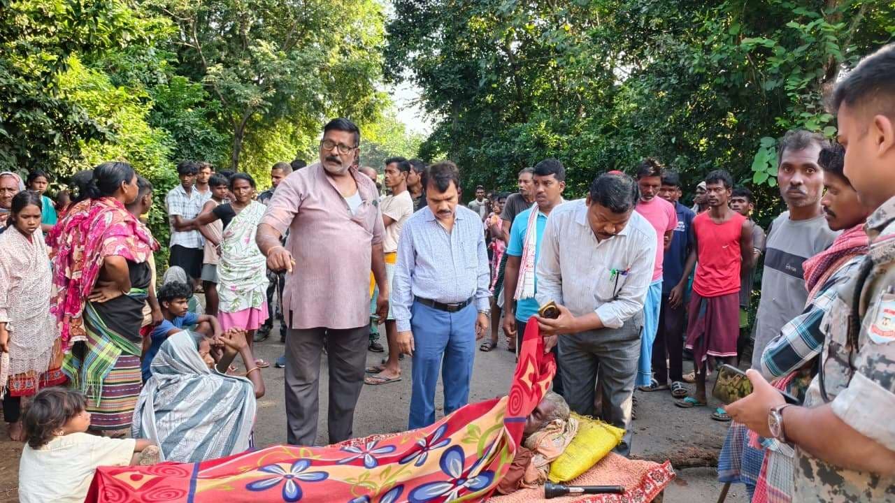 पत्थर लोड ट्रेलर अनियंत्रित होकर घर में घुसा, पलटने से अधेड़ की मौत