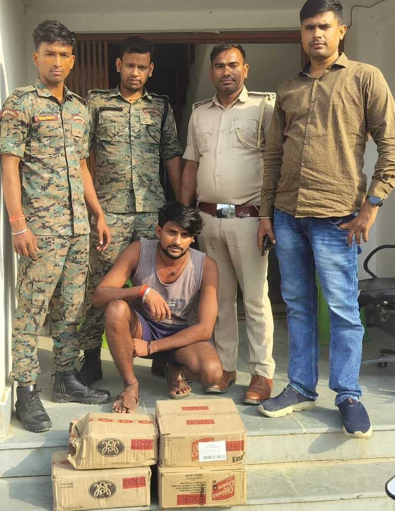 उत्पाद विभाग की बड़ी कार्रवाई 192 लीटर शराब की गयी बरामद, पांच तस्कर गिरफ्तार