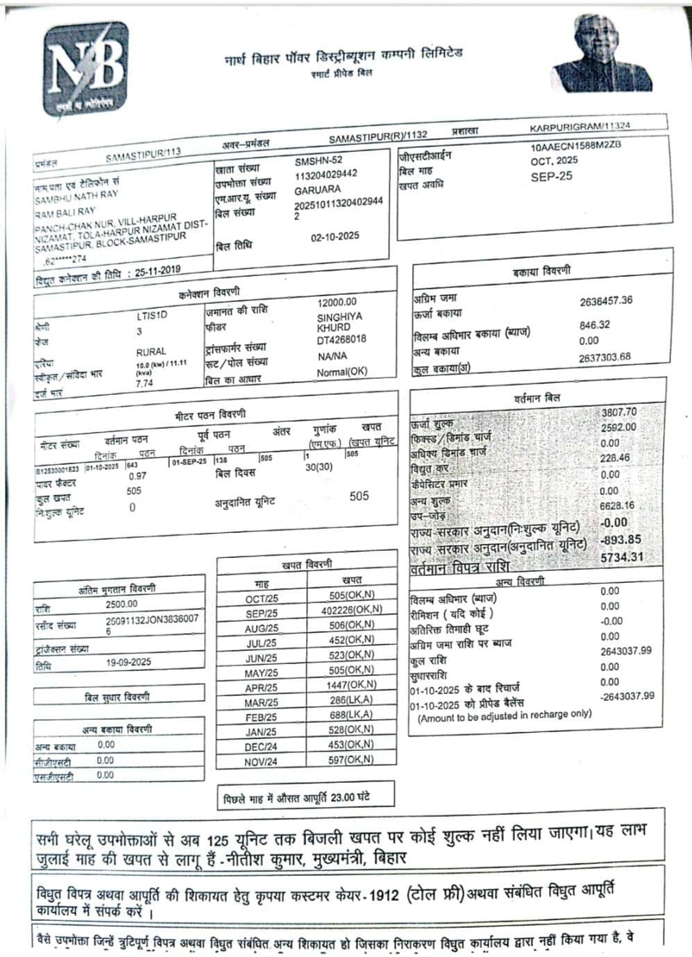 Samastipur News:26 लाख रुपये का बिजली बिल देख उपभोक्ता के उड़े होश