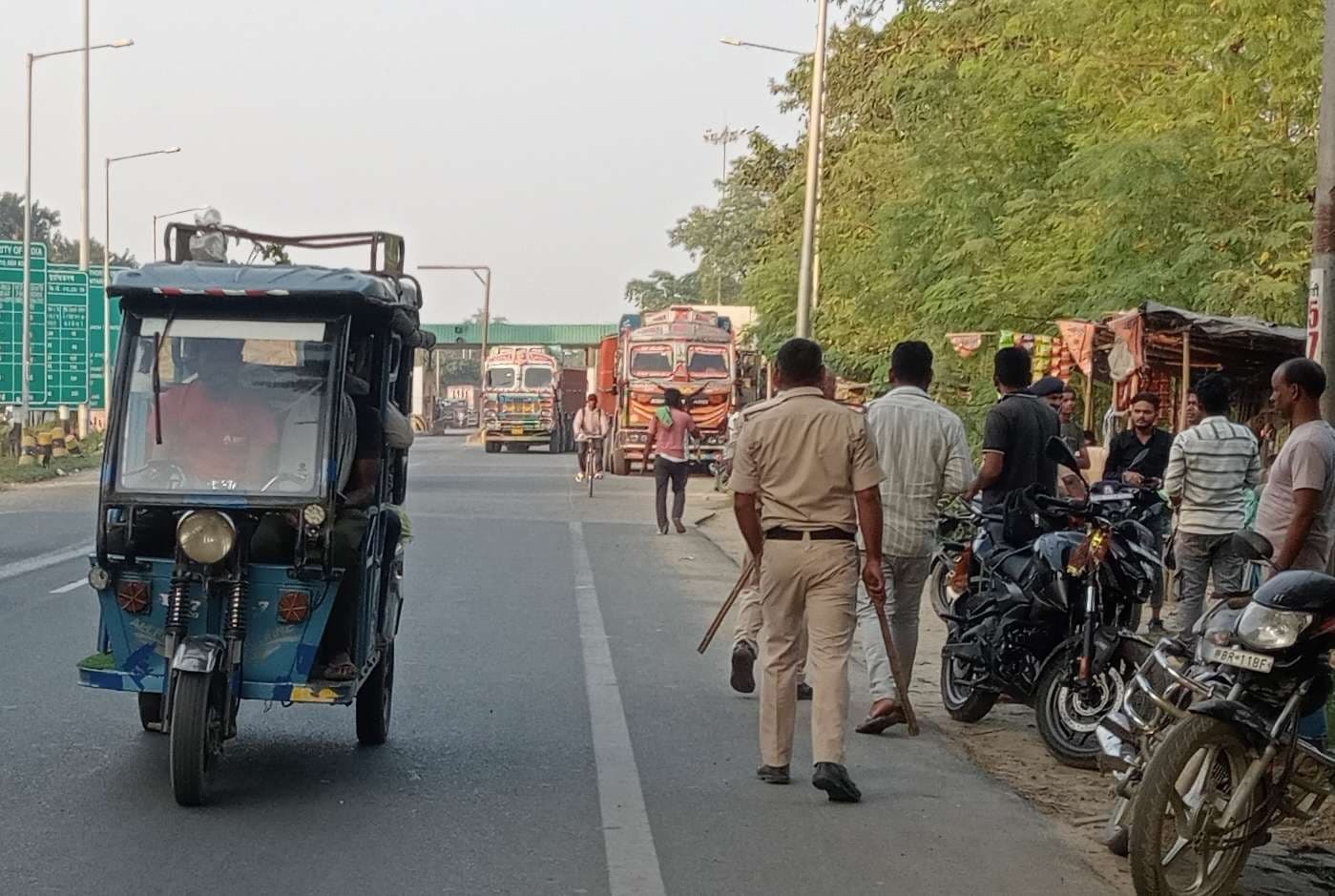 मरंगा पुलिस ने वाहन चेकिंग में वसूला जुर्माना