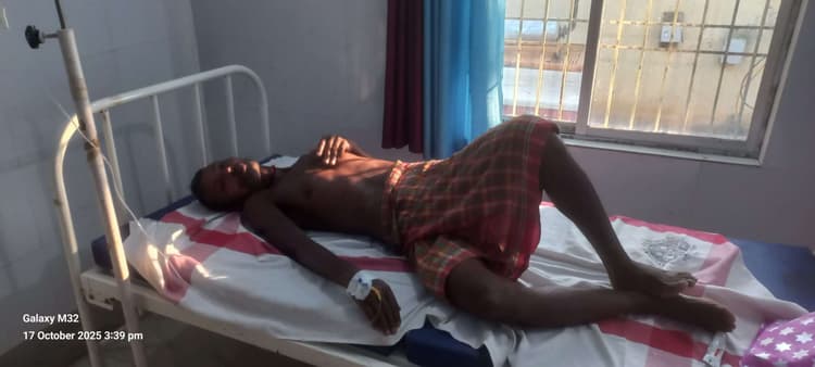 गर्म सब्जी के टब में गिरने से युवक जख्मी