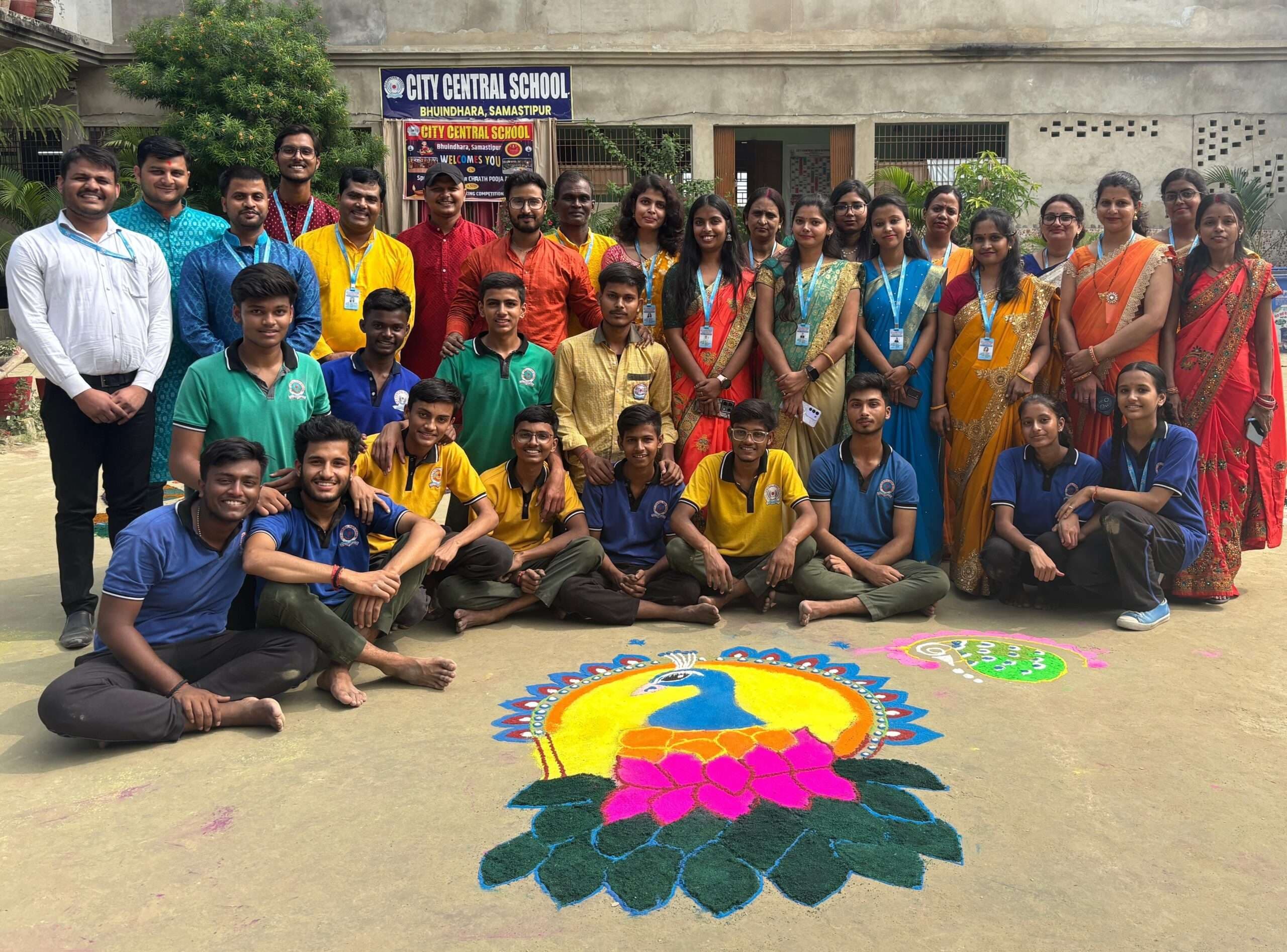 Samastipur News:सिटी सेंट्रल स्कूल के बच्चों की रंगोली ने दिल जीता