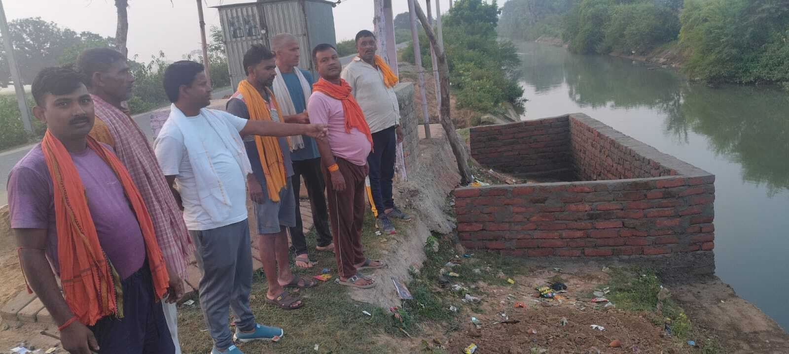 एलकेवी नहर पर निजी भवन बनाकर अतिक्रमण का प्रयास