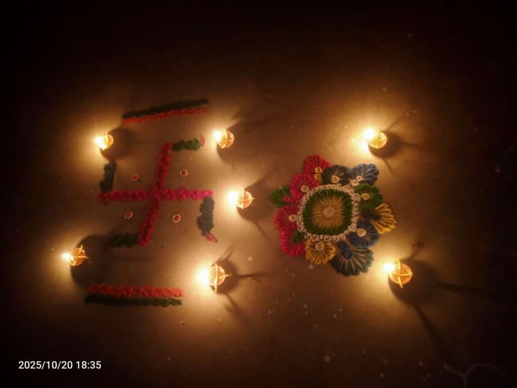 उत्साह के साथ मनाया गया दीपावली का त्योहार