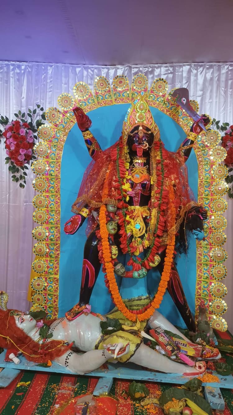 दीपों से सजे घर-द्वार, भगवान गणेश के साथ माता लक्ष्मी व मां काली की हुई पूजा