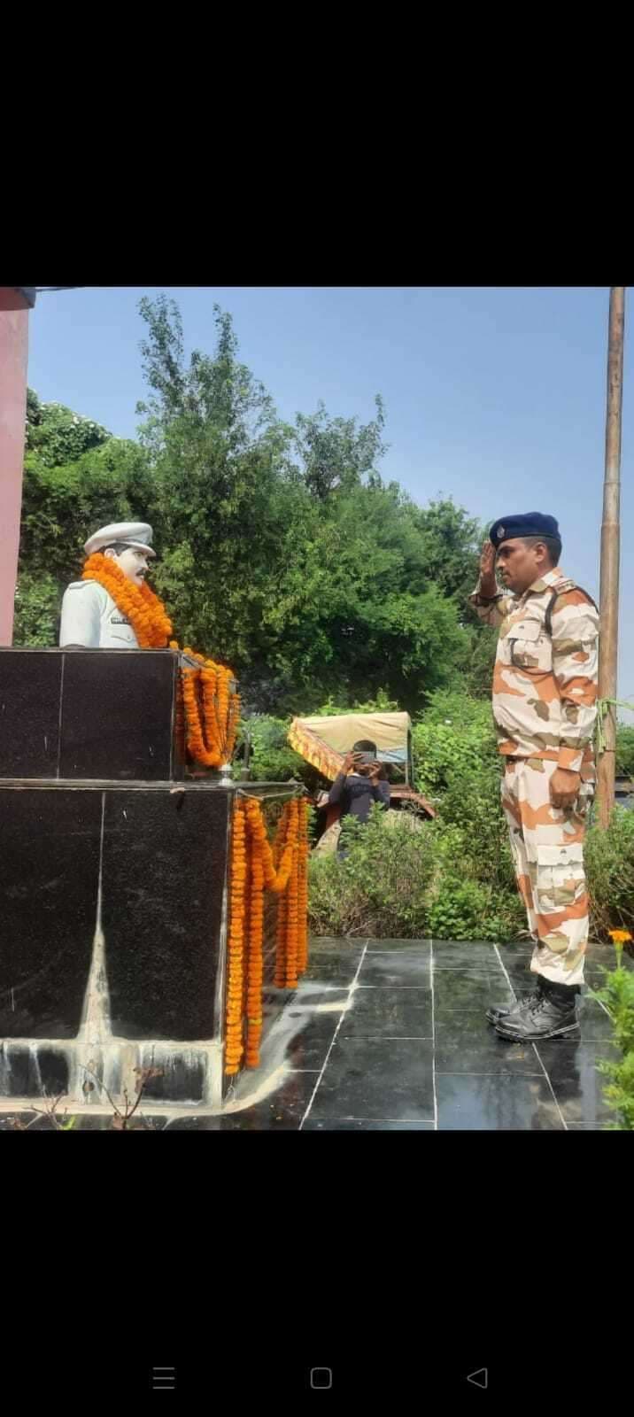 hajipur news. आइटीबीपी इंस्पेक्टर मनोज सिंह का मनाया गया शहादत दिवस