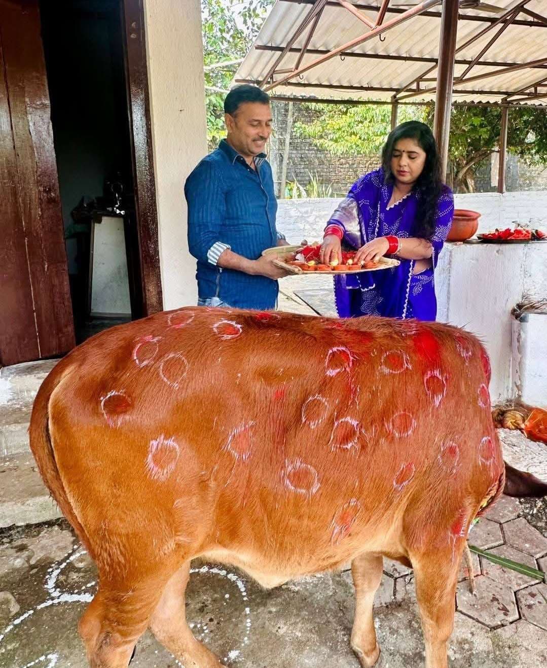 गोवर्धन पूजा कर लोगों ने की समृद्धि की कामना