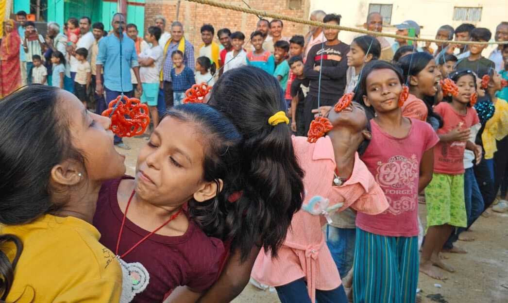 काली पूजा समिति ने खेल प्रतियोगिता का किया आयोजन