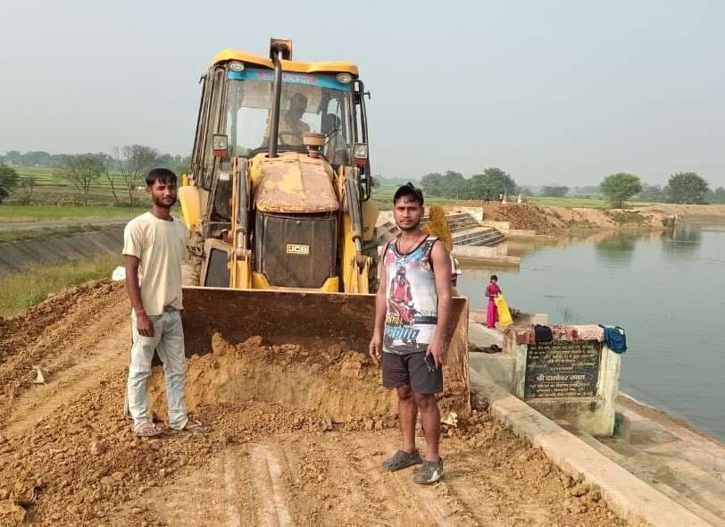 छठ घाट की सफाई शुरू