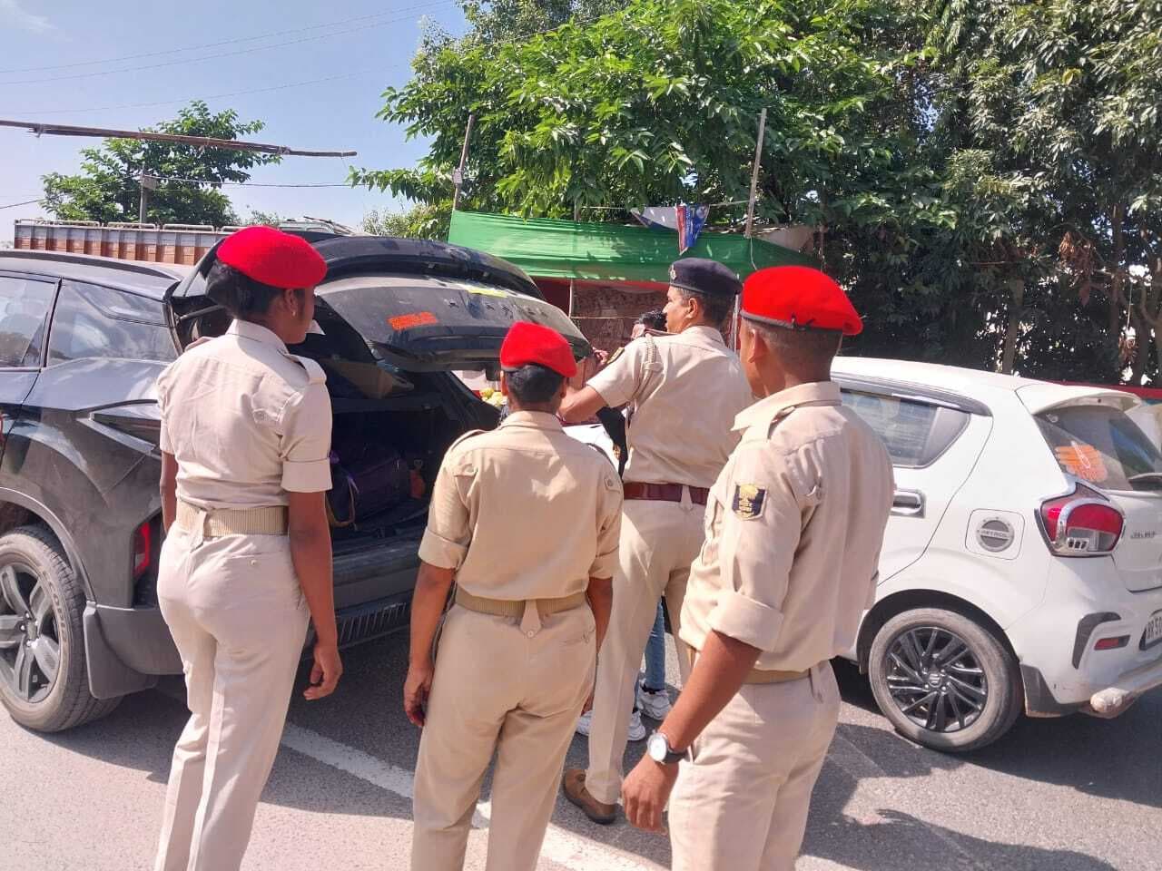 चलाया गया वाहन चेकिंग अभियान