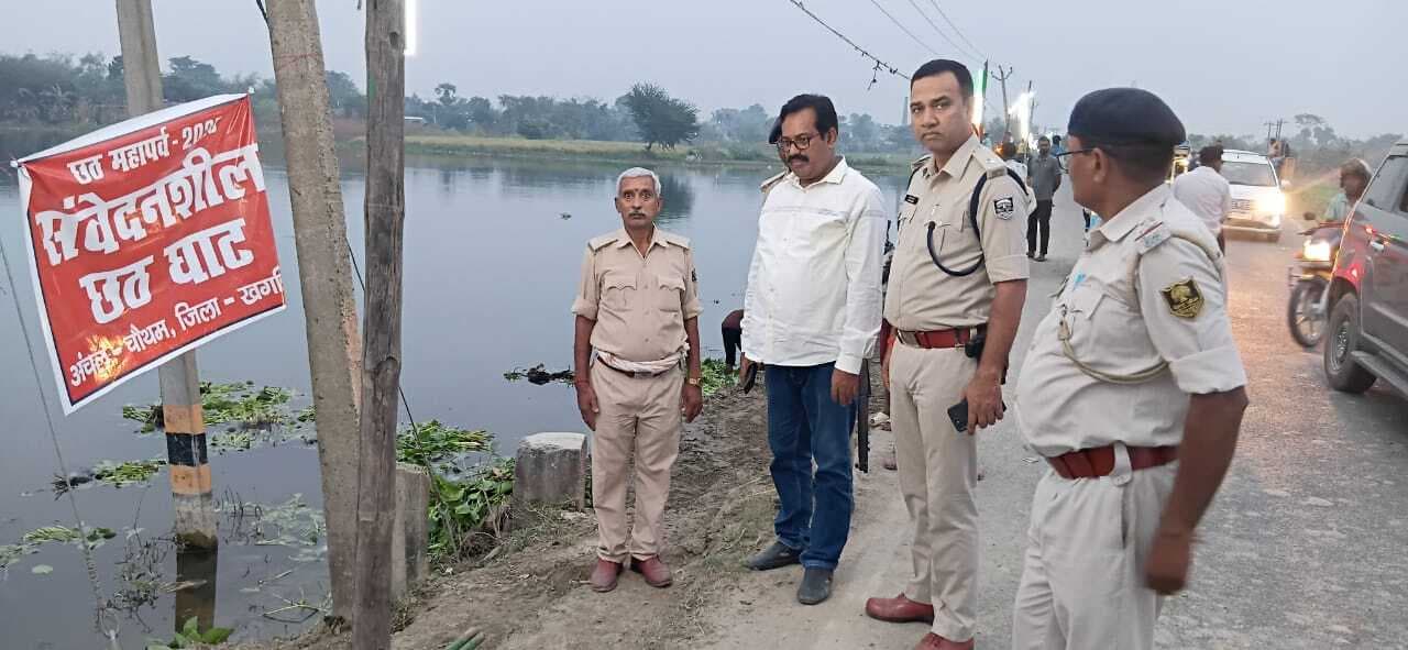 चौथम में बीडीओ व थानाध्यक्ष ने विभिन्न घाटों का किया निरीक्षण