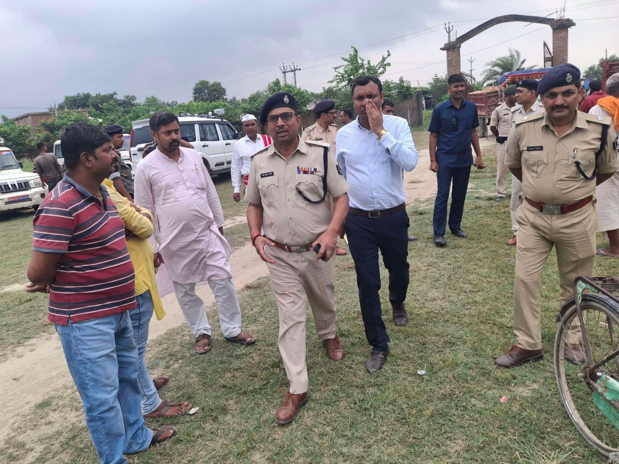 Samastipur : सीएम की सभा को लेकर अधिकारियों ने लिया जायजा