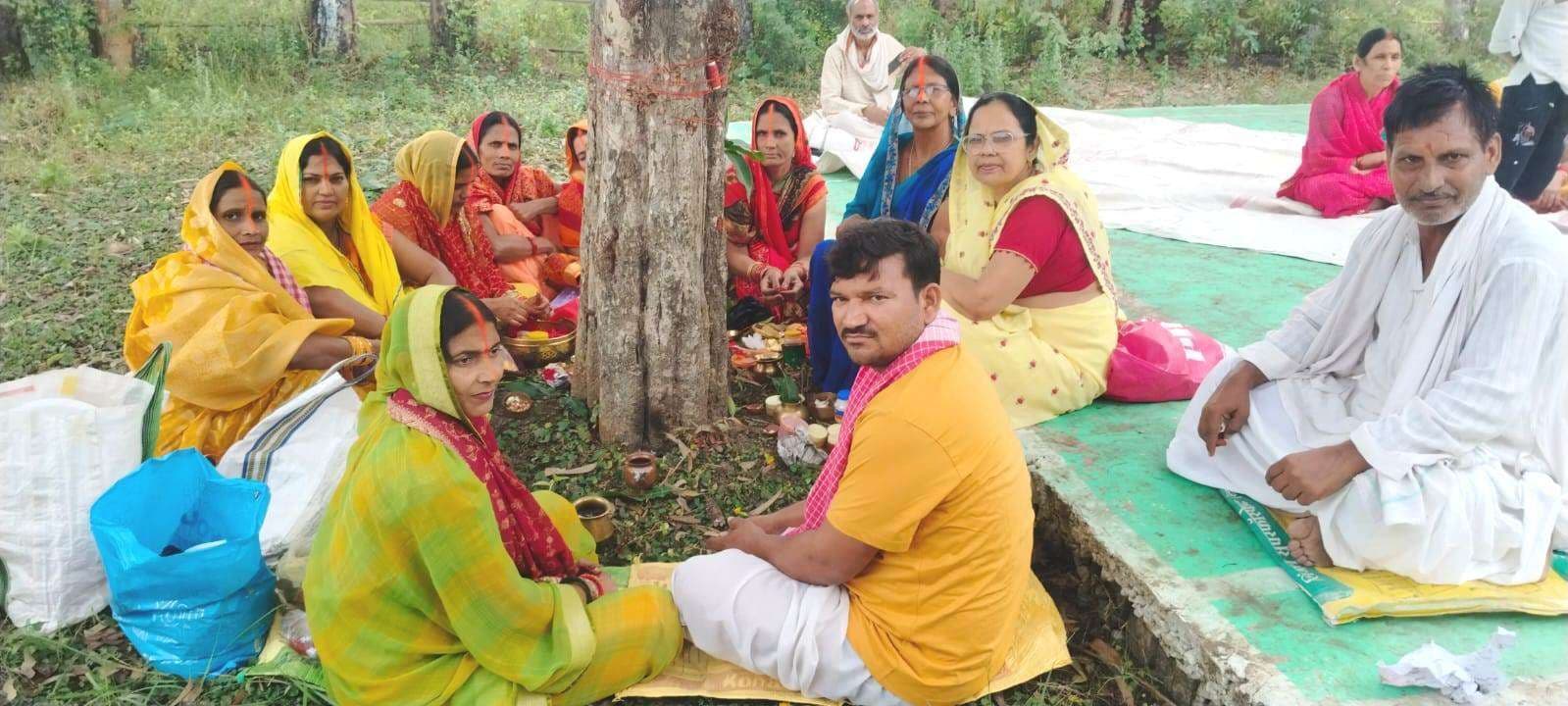 आंवला वृक्ष की पूजा कर मांगी सुख-समृद्धि