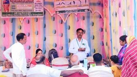 वृद्धजनों की हुई मुफ्त स्वास्थ्य जांच व दिया गया परामर्श