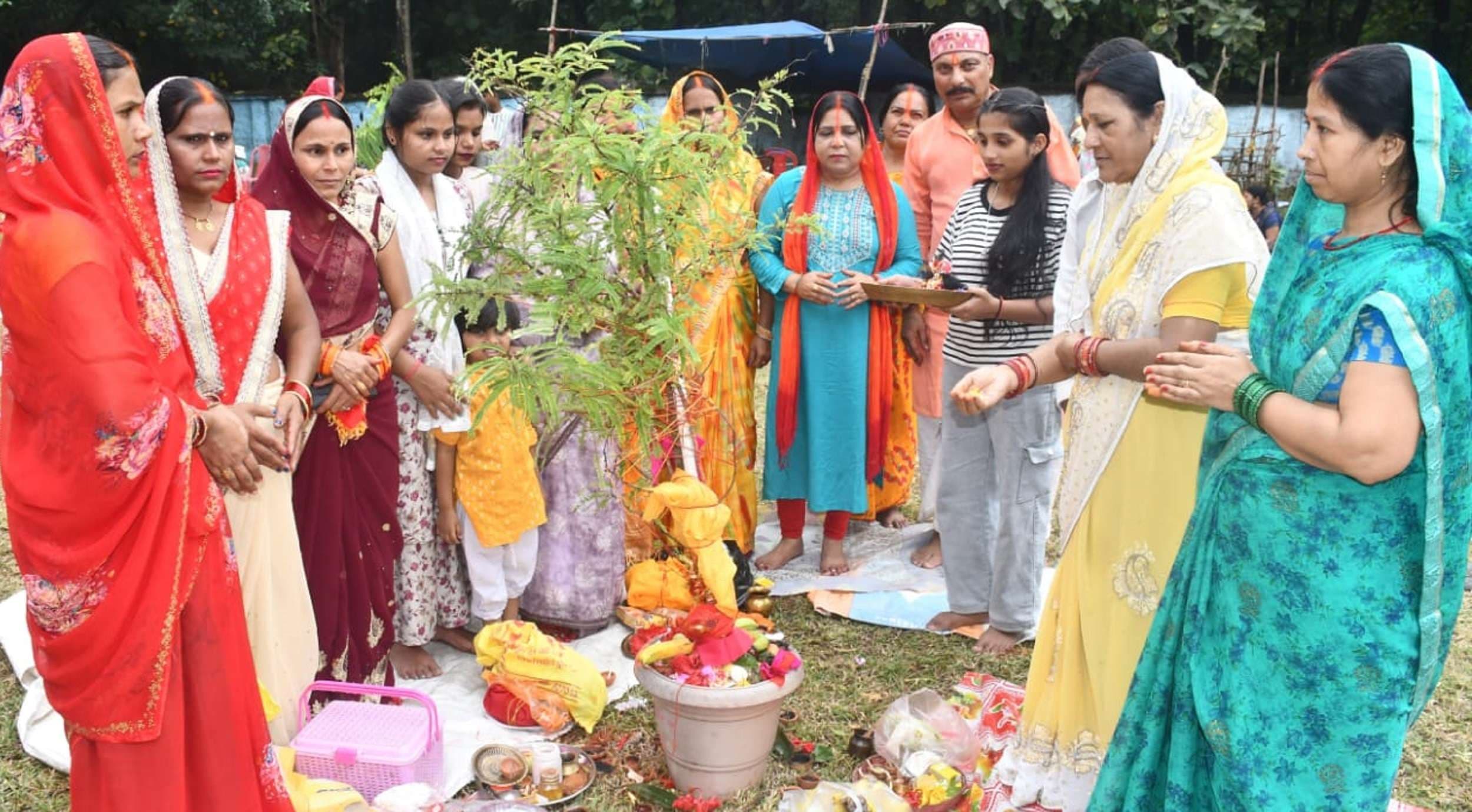 Bokaro News : अक्षय नवमी : आंवला पूजन कर श्रद्धालुओं ने किया सामूहिक भोजन