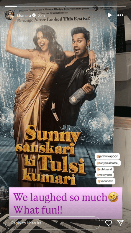 Ira Khan reviews Sunny Sanskari Ki Tulsi Kumari