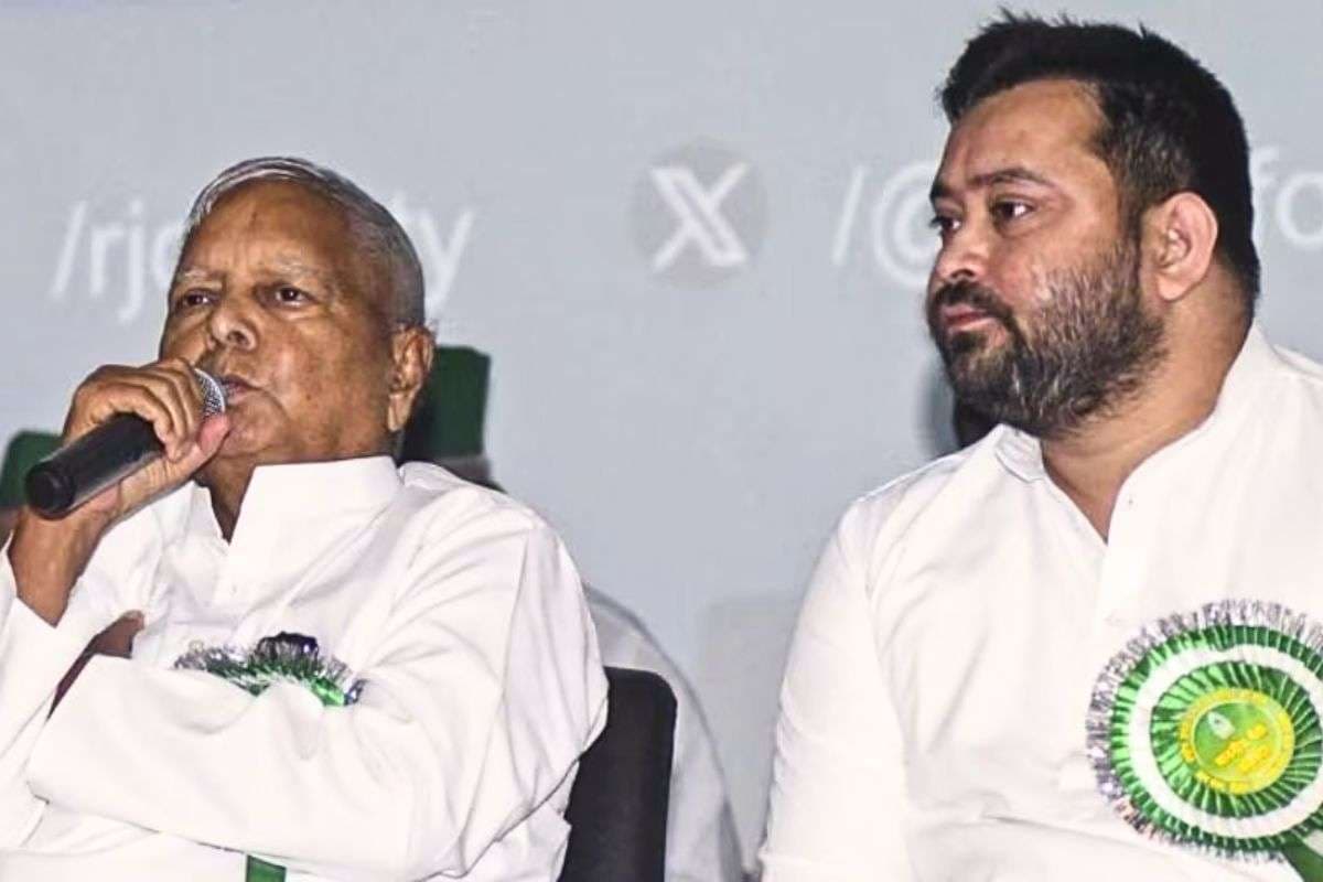 lalu with tejashwi| RJD has given tickets to 51 Yadav and 19 Muslim candidates.