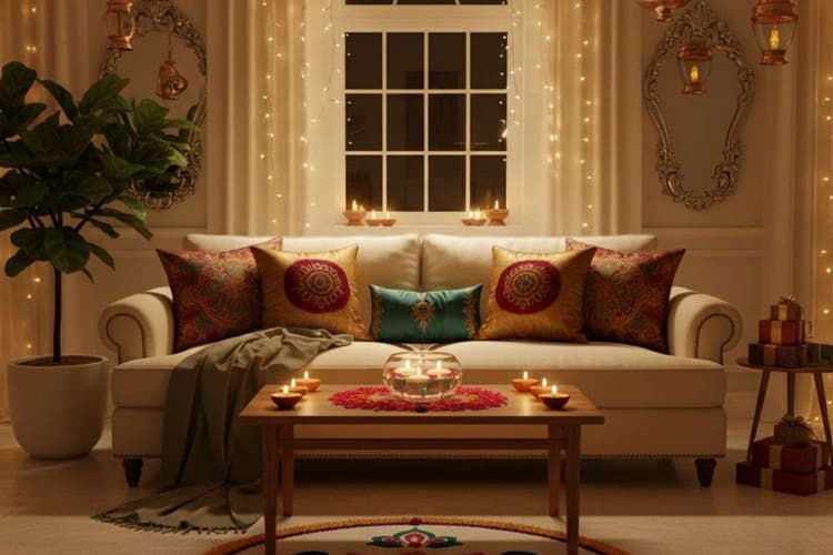 How To Make Living Room Festive Ready: दिवाली की रौनक बढ़ाएं, इस तरीके से लिविंग रूम को सजाएं