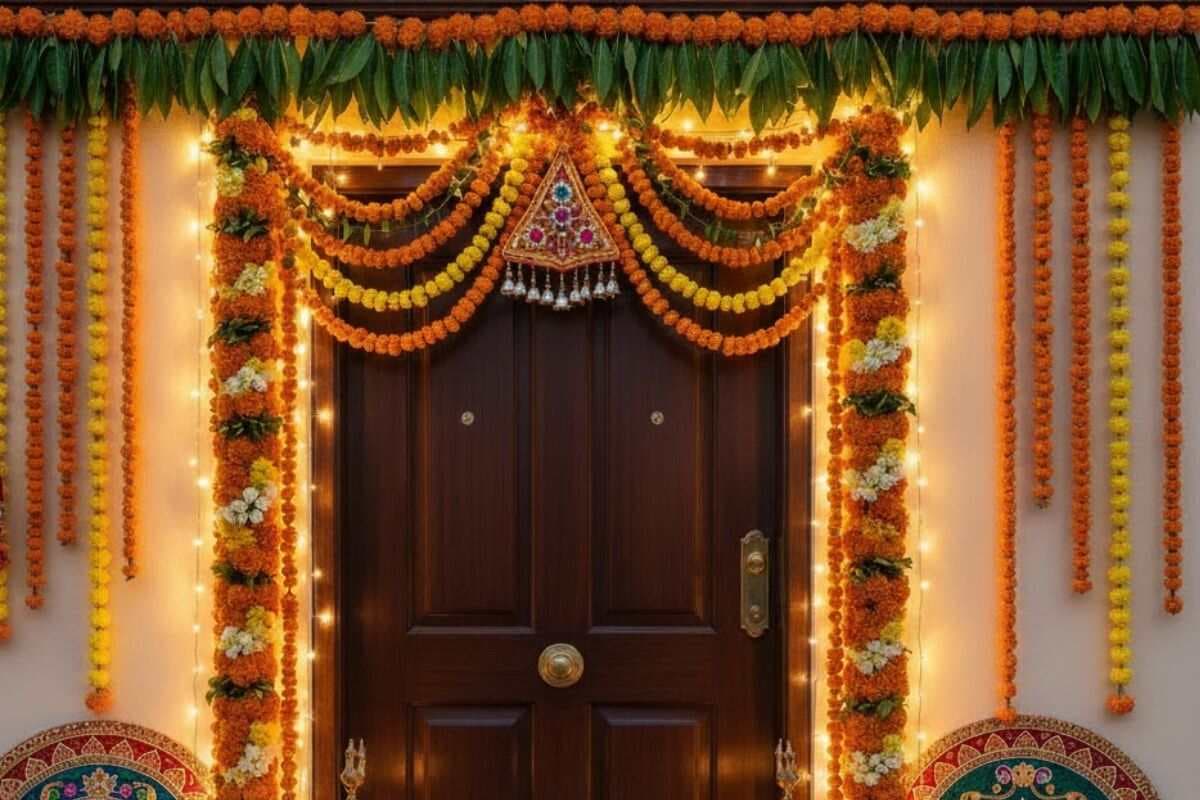 Main Door Decoration Ideas For Diwali: दिवाली के मौके पर मेन डोर को सजाएं, इन आइडियाज से दरवाजे को करें डेकोरेट