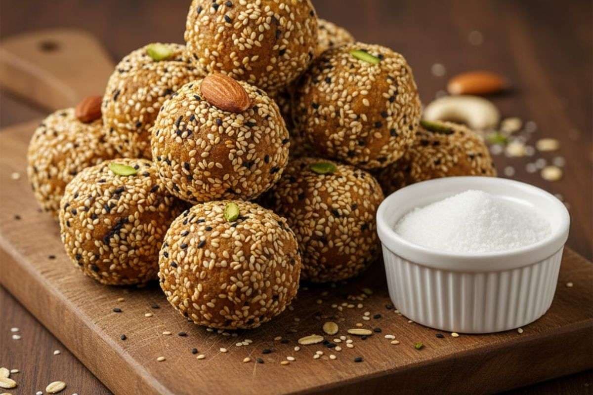 oats and til ladoo