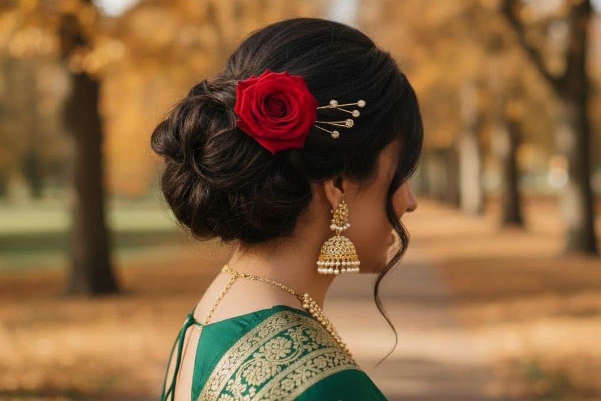 side bun hairstyle
