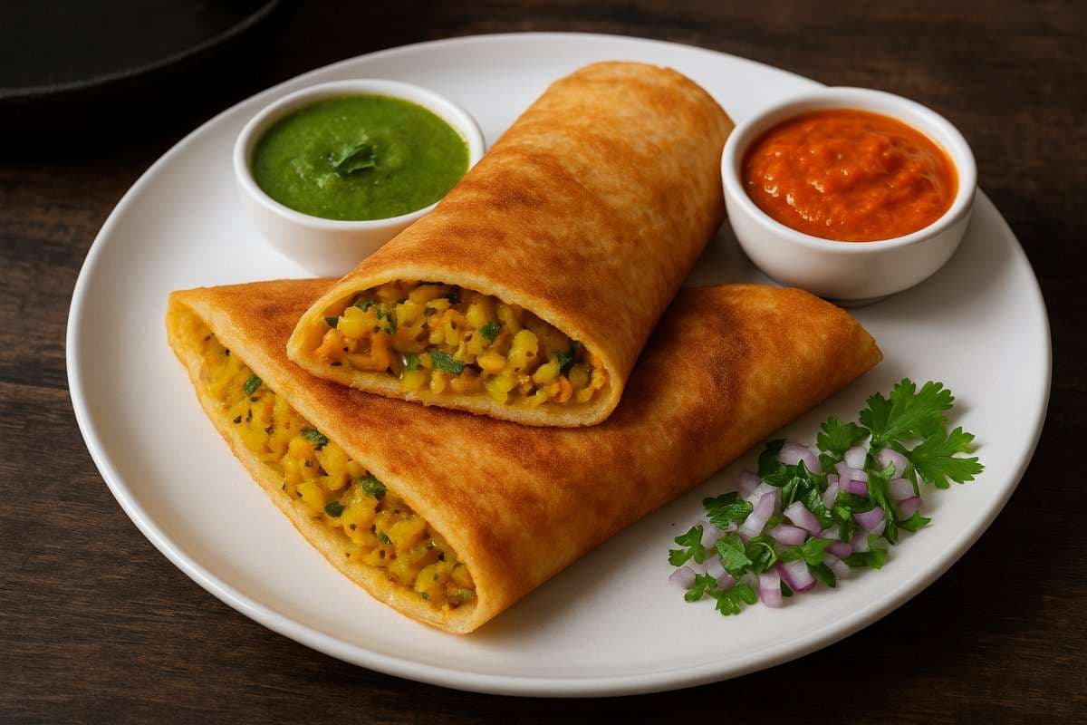 Stuffed Atta Dosa Recipe: मिनटों में बनाएं बाहर से क्रिस्पी और अंदर से मसालेदार स्टफ्ड आटा डोसा, जानें गेहूं के आटे से बनी डिश की रेसिपी