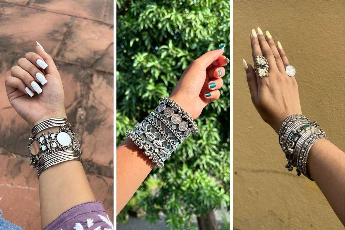 Aesthetic Silver Bangles Design