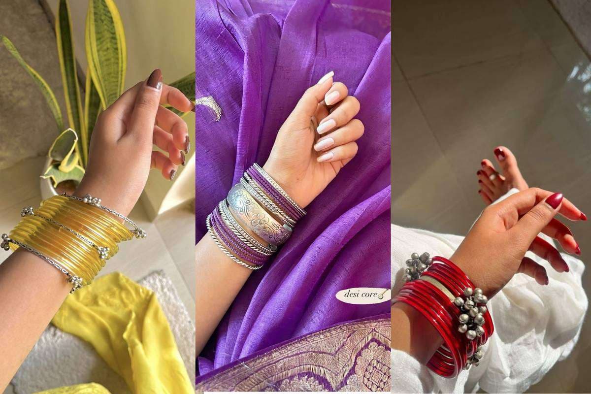Explore how modern girls are bringing desi charm with Pinterest-inspired bangles. Explore how modern girls are bringing desi charm with Pinterest-inspired bangles.